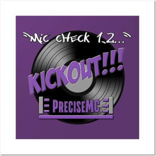 Mic Check KICKOUT Purple Posters and Art